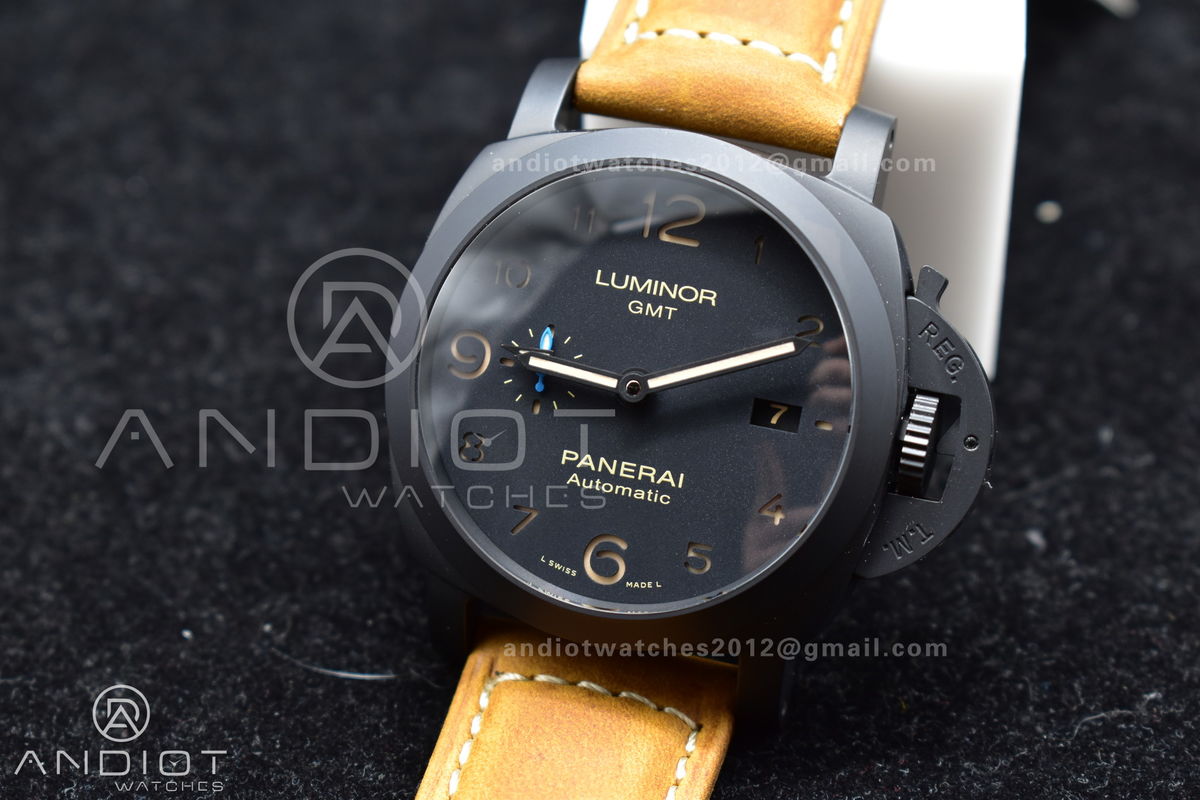 PAM441 O Real Ceramic SBF 1:1 Best Edition on Brown Asso Strap P.9001 Super Clone